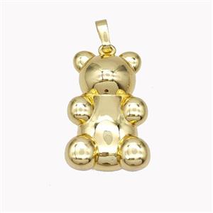 Copper Bear Pendant Gold Plated, approx 15-25mm [FN46522]