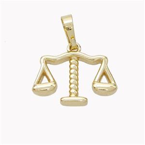 Copper Libra Pendant Gold Plated, approx 15-16mm [FN46525]