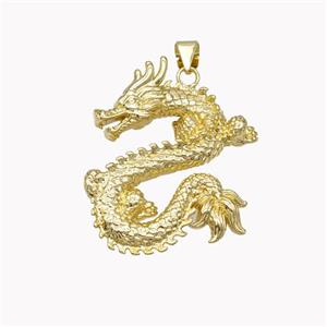 Copper Dragon Pendant Loong Gold Plated, approx 24-30mm [FN46554]