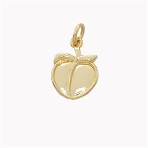 Copper Peach Pendant Gold Plated, approx 10mm [FN46557]