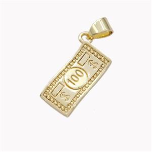 Copper MoneyCash Pendant Gold Plated, approx 8-16mm [FN46580]