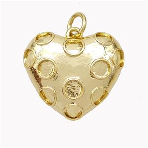 Copper Heart Pendant Gold Plated, approx 19mm [FN46745]