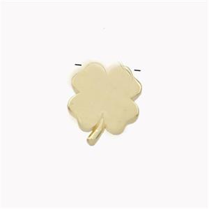 Copper Clover Pendant Gold Plated, approx 10-12mm [FN46765]