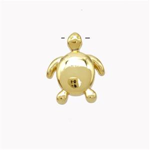 Copper Tortoise Pendant Gold Plated, approx 11-13mm [FN46766]