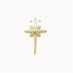 Copper Northstar Pendant Gold Plated, approx 8-13.5mm [FN46768]