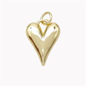 Copper Heart Pendant Gold Plated, approx 12-15mm [FN46769]