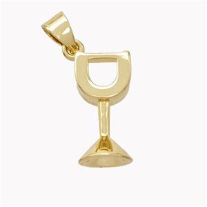 Copper WineCup Pendant Gold Plated, approx 8-16mm [FN46784]