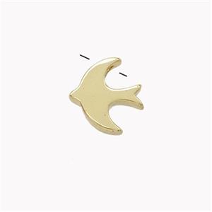Copper Swallow Pendant Birds Gold Plated, approx 10mm [FN46793]