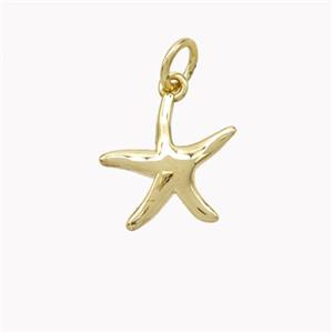 Copper Starfish Pendant Gold Plated, approx 12mm [FN46794]