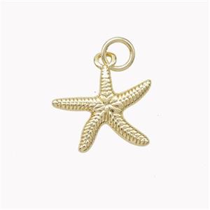 Copper Starfish Pendant Gold Plated, approx 14.5mm [FN46868]