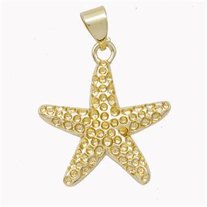 Copper Starfish Pendant Gold Plated, approx 19mm [FN46870]