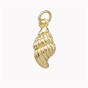 Copper Spiral Shell Pendant Gold Plated, approx 8-14mm [FN46910]