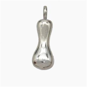 Copper Letter-I Pendant Platinum Plated, approx 13-18mm [FN47070]