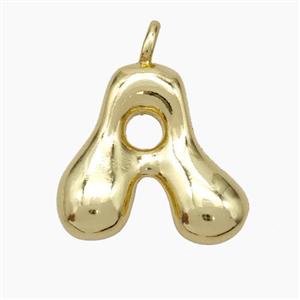 Copper Letter-A Pendant Gold Plated, approx 13-18mm [FN47089]