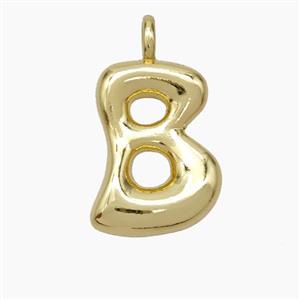 Copper Letter-B Pendant Gold Plated, approx 13-18mm [FN47090]