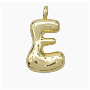Copper Letter-E Pendant Gold Plated, approx 13-18mm [FN47093]