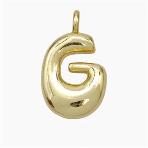 Copper Letter-G Pendant Gold Plated, approx 13-18mm [FN47095]