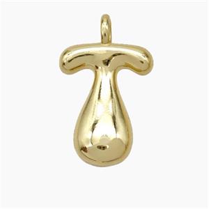 Copper Letter-T Pendant Gold Plated, approx 13-18mm [FN47107]