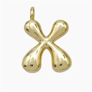 Copper Letter-X Pendant Gold Plated, approx 13-18mm [FN47111]