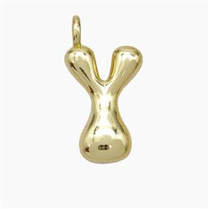 Copper Letter-Y Pendant Gold Plated, approx 13-18mm [FN47112]