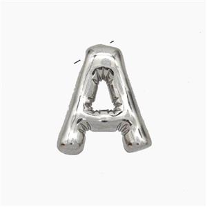Copper Letter-A Pendant Platinum Plated, approx 10-15mm [FN47115]