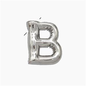 Copper Letter-B Pendant Platinum Plated, approx 10-15mm [FN47116]