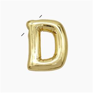 Copper Letter-D Pendant Gold Plated, approx 10-15mm [FN47145]