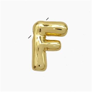 Copper Letter-F Pendant Gold Plated, approx 10-15mm [FN47147]