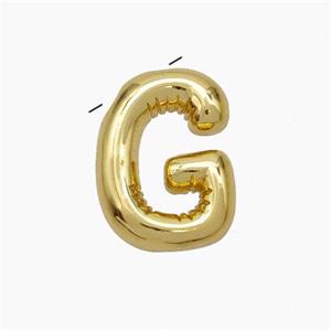 Copper Letter-G Pendant Gold Plated, approx 10-15mm [FN47148]