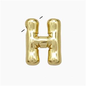 Copper Letter-H Pendant Gold Plated, approx 10-15mm [FN47149]