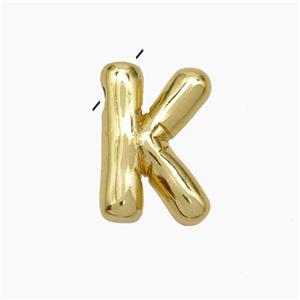 Copper Letter-K Pendant Gold Plated, approx 10-15mm [FN47152]
