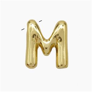 Copper Letter-M Pendant Gold Plated, approx 10-15mm [FN47154]