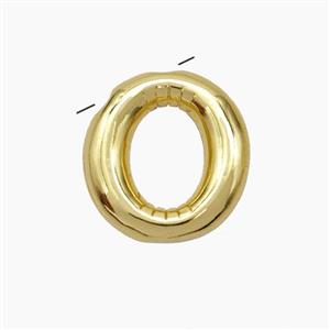 Copper Letter-O Pendant Gold Plated, approx 10-15mm [FN47156]