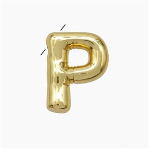 Copper Letter-P Pendant Gold Plated, approx 10-15mm [FN47157]