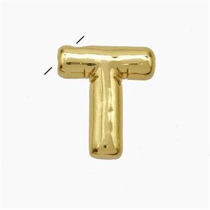 Copper Letter-T Pendant Gold Plated, approx 10-15mm [FN47161]