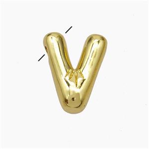 Copper Letter-V Pendant Gold Plated, approx 10-15mm [FN47163]
