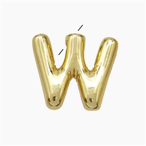 Copper Letter-W Pendant Gold Plated, approx 10-15mm [FN47164]