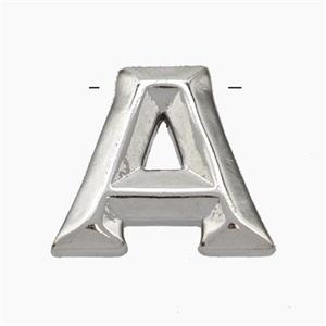 Copper Letter-A Pendant Platinum Plated, approx 15-18mm [FN47169]