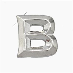 Copper Letter-B Pendant Platinum Plated, approx 15-18mm [FN47170]