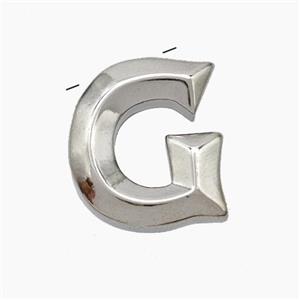 Copper Letter-G Pendant Platinum Plated, approx 15-18mm [FN47175]