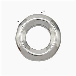 Copper Letter-O Pendant Platinum Plated, approx 15-18mm [FN47183]