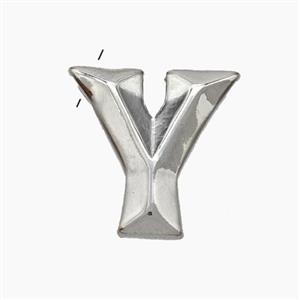 Copper Letter-Y Pendant Platinum Plated, approx 15-18mm [FN47193]