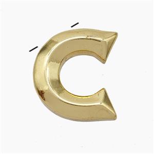 Copper Letter-C Pendant Gold Plated, approx 15-18mm [FN47198]