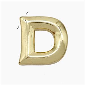 Copper Letter-D Pendant Gold Plated, approx 15-18mm [FN47199]