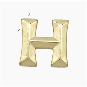 Copper Letter-H Pendant Gold Plated, approx 15-18mm [FN47203]