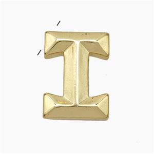 Copper Letter-I Pendant Gold Plated, approx 15-18mm [FN47204]