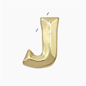 Copper Letter-J Pendant Gold Plated, approx 15-18mm [FN47205]