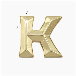 Copper Letter-K Pendant Gold Plated, approx 15-18mm [FN47206]