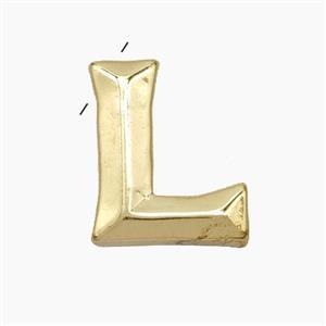 Copper Letter-L Pendant Gold Plated, approx 15-18mm [FN47207]