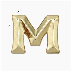 Copper Letter-M Pendant Gold Plated, approx 15-18mm [FN47208]